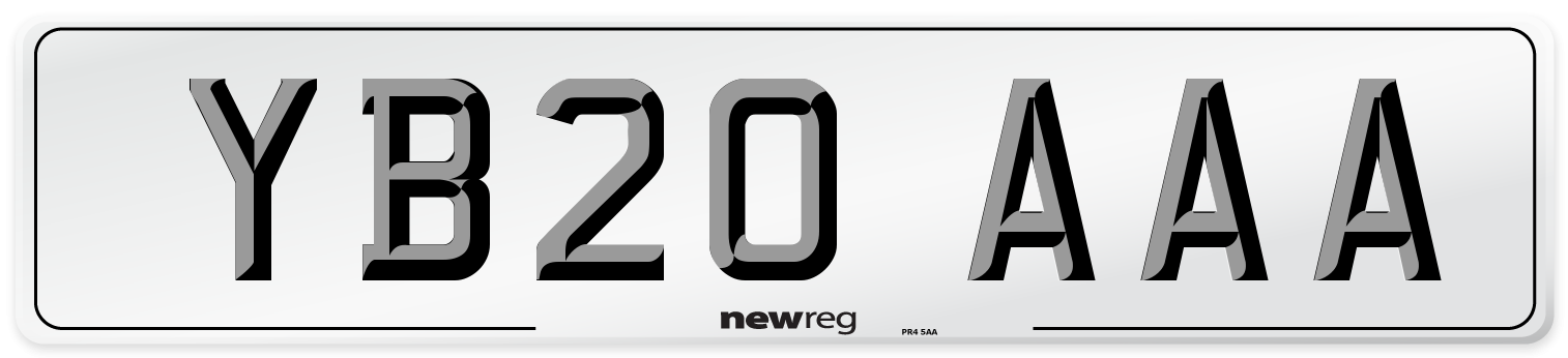 YB20 AAA Number Plate from New Reg
